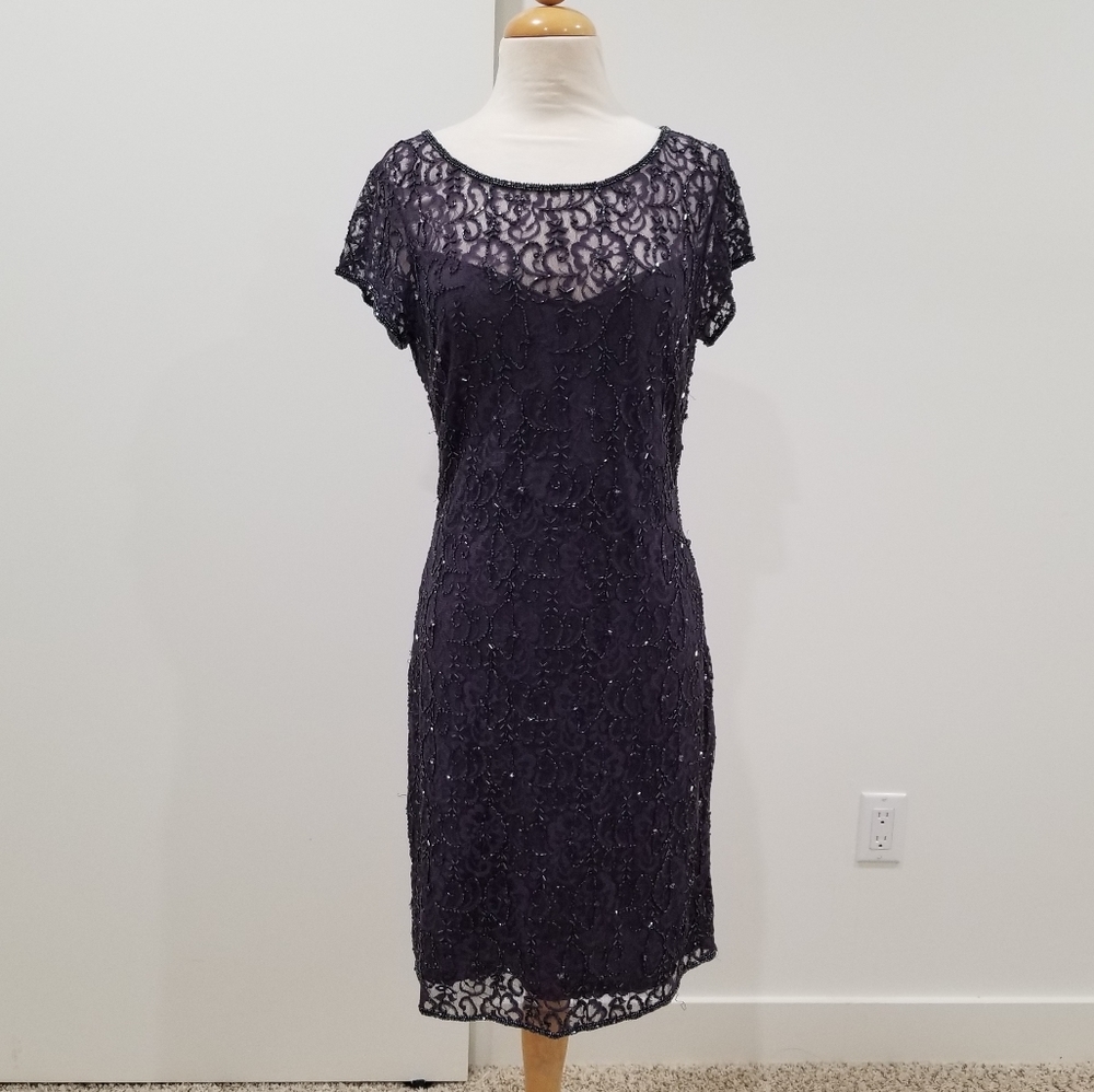 Pisarro Nights Beaded Dress - Size 6
